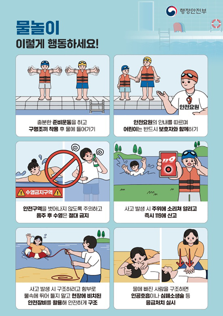 물놀이 안전수칙 (인포그래픽=행정안전부)
