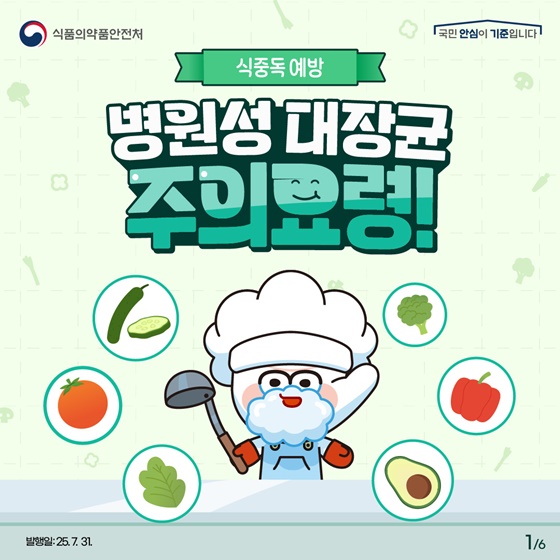 식중독 예방 병원성 대장균 주의요령