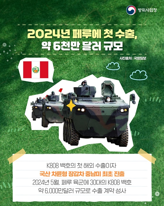 지상 위를 달리는 K808 백호, 중남미를 사로잡다!
