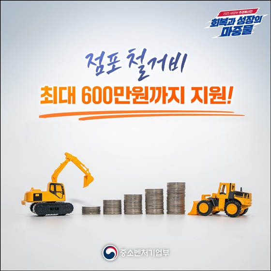 점포 철거비 최대 600만 원까지 지원