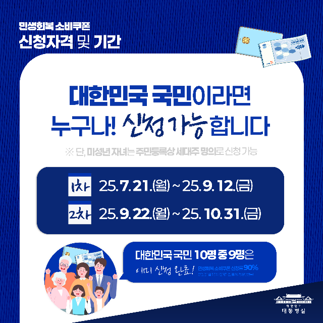 한눈에 살펴보는 민생회복 소비쿠폰