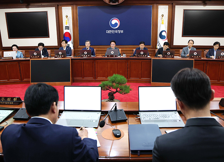 김민석 국무총리가 5일 오전 서울 종로구 정부서울청사에서 열린 국무회의에서 발언을 하고 있다. 2025.8.5 (ⓒ뉴스1, 무단 전재-재배포 금지)