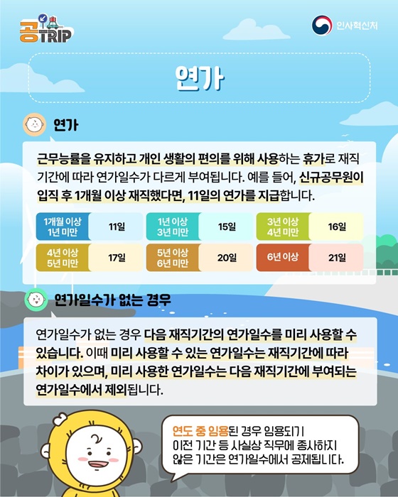 공무원·공직사회로 입문하는 새로운 여정 연가