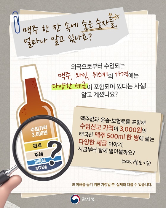수입 맥주 한 잔 속, 숨은 숫자들