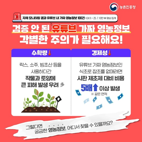 위험한 가짜농법! 혹시 따라 하고 계시나요?