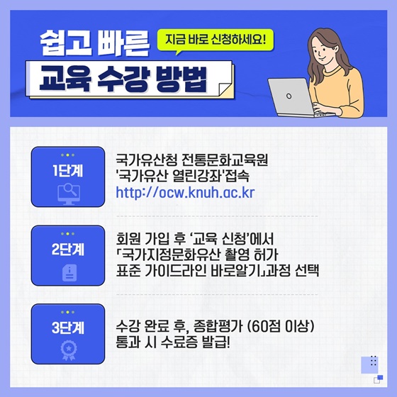 국가지정문화유산 촬영 허가 표준 가이드라인