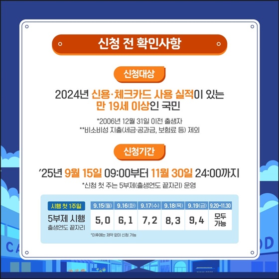 쓸수록 돌아오는 소비혜택 상생 페이백 참여신청 안내