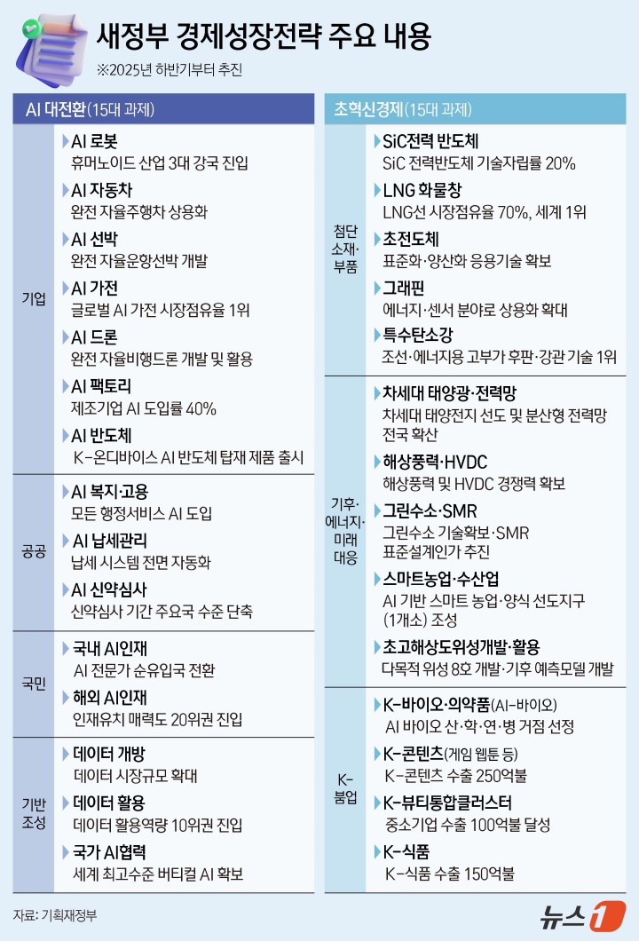 새 정부 경제성장전략 주요 내용.(ⓒ뉴스1, 무단 전재-재배포 금지)