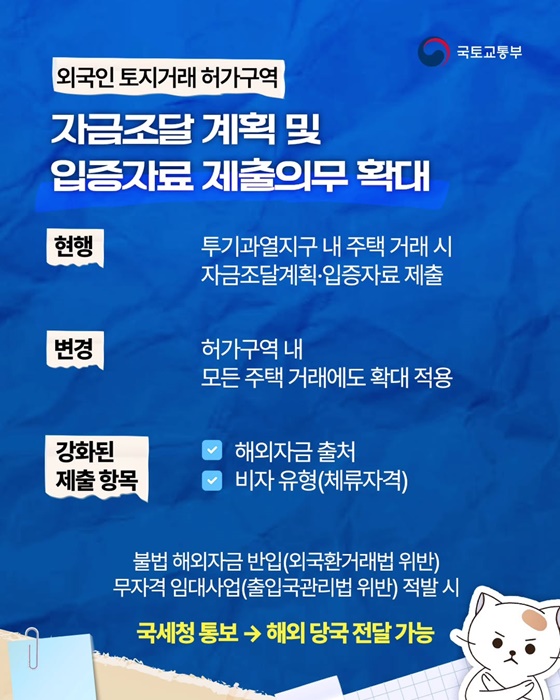실거주 하지 않는 외국인 수도권 주택 구입 못해