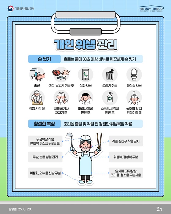 조리종사자 식중독 예방 요령