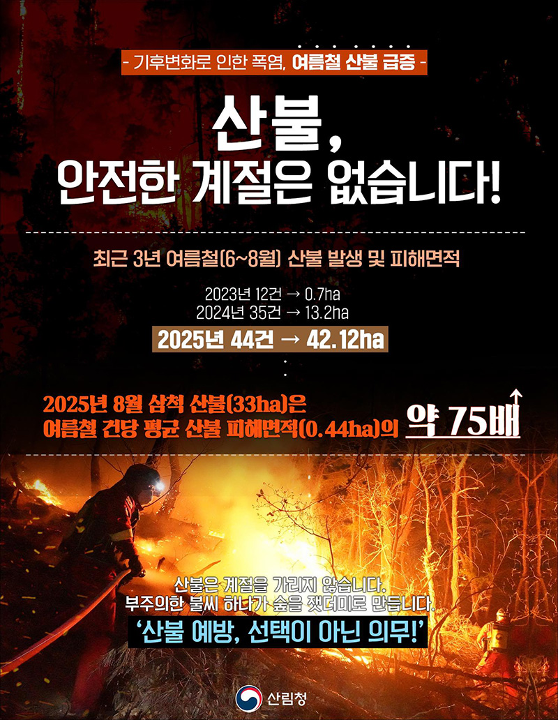 산불, 안전한 계절은 없습니다! 하단내용 참조