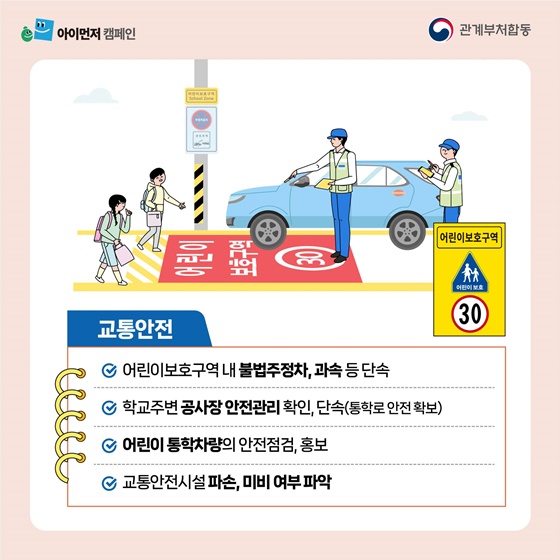 개학 맞이 초등학교 주변 집중점검