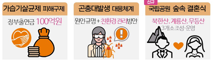 주요정책 (자세한 내용은 본문에 설명 있음)