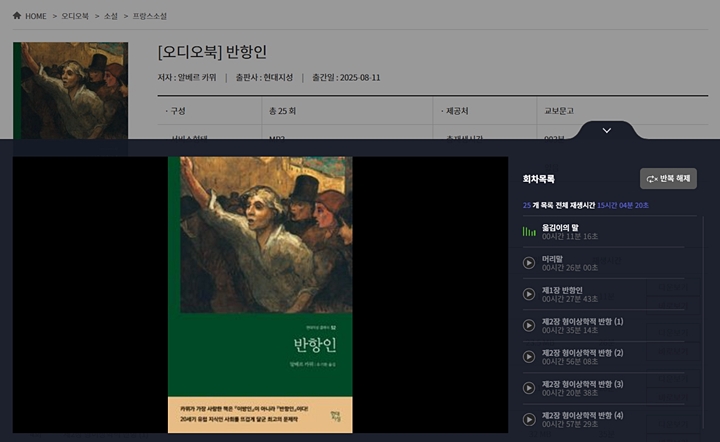 회차별로 알아서 자동 재생되는 방식이다.