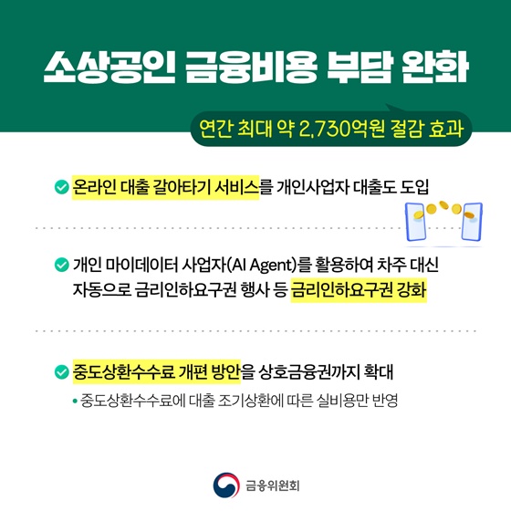성실상환 소상공인 10조 원 규모 맞춤형 금융지원