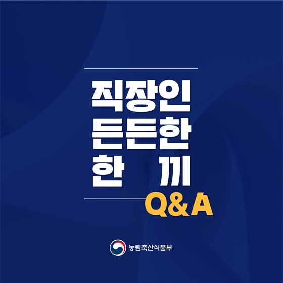직장인 든든한 한 끼 Q&A