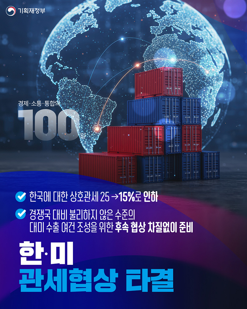 한·미 관세협상 타결 하단내용 참조