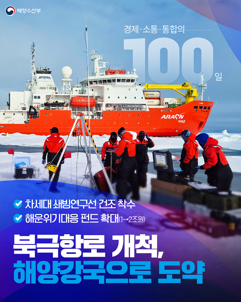 북극항로 개척, 해양강국으로 도약 하단내용 참조