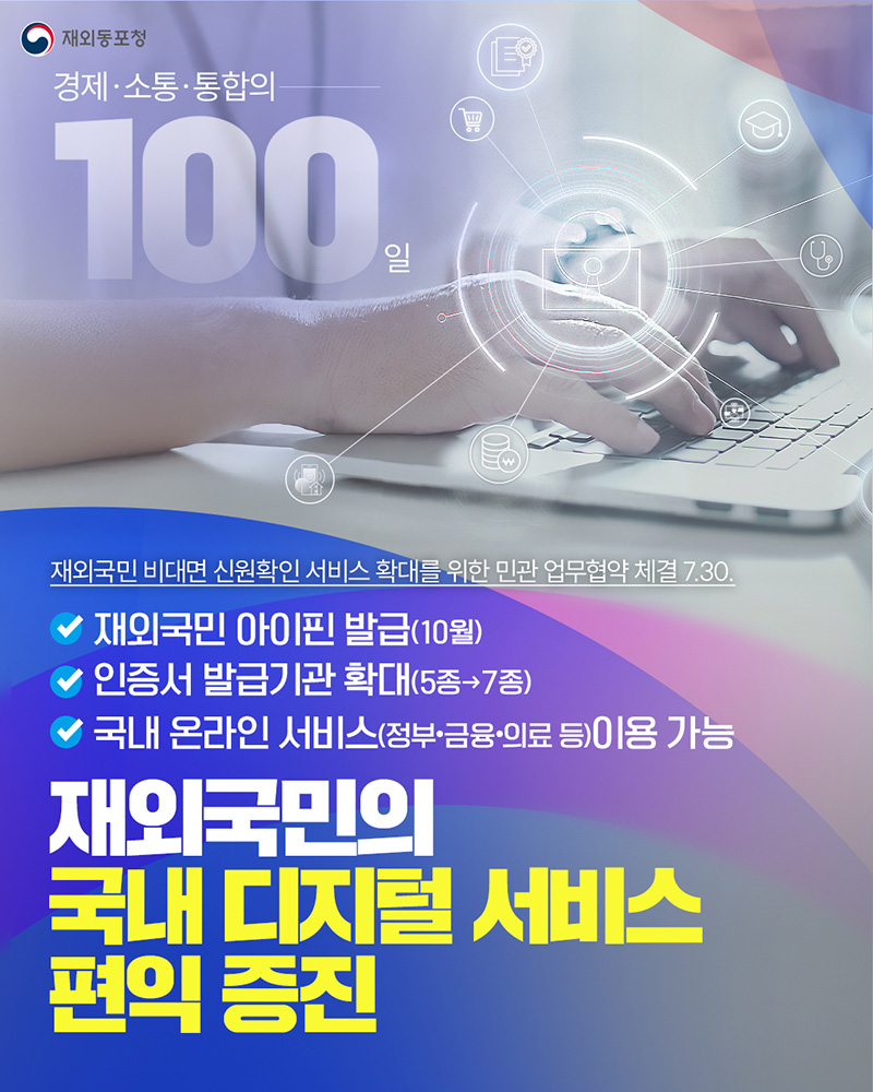 재외국민의 국내 디지털 서비스 편익 증진 하단내용 참조