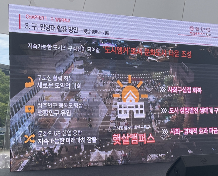 포럼에서 만난 밀양의 문화도시 개최 사례.