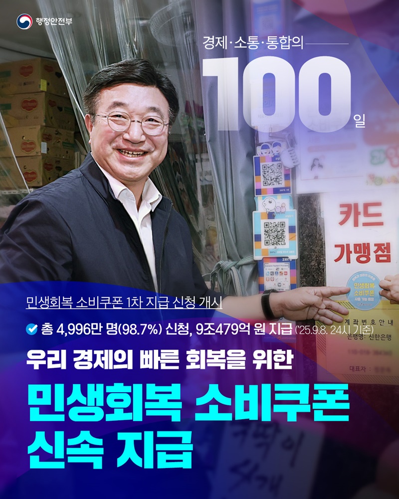 민생회복 소비쿠폰 신속 지급 하단내용 참조