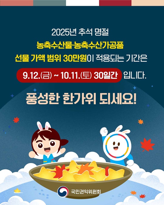 2025년 추석 명절 청탁금지법 선물 바로알기