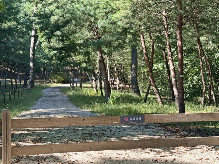 9월 기준, 태릉과 강릉을 잇는 숲길 폐쇄 중