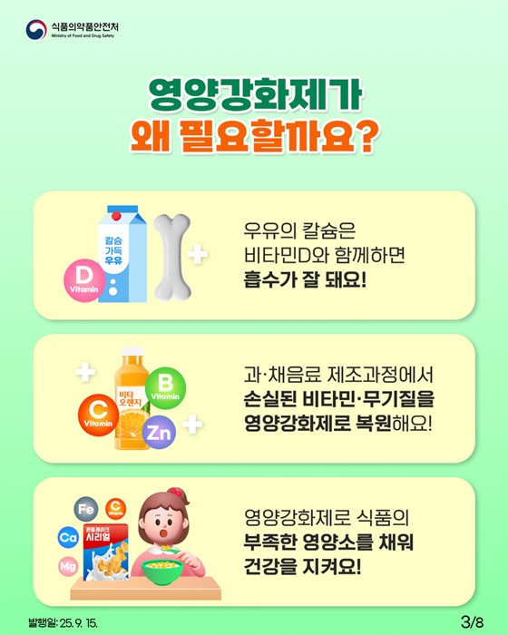 식품의 숨은 영양소 영양강화제 바로알기