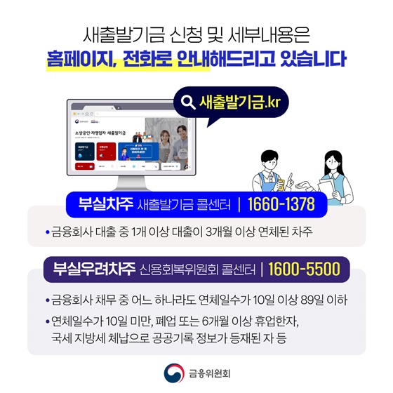 새출발기금이 더 많이, 더 빨리, 더 쉽게 지원합니다