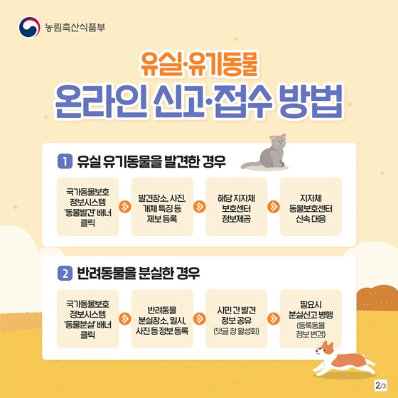 추석 연휴 반려동물 잃어버렸다면? 