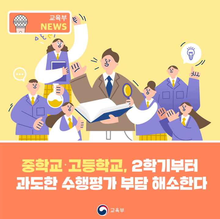 교육부의 수행평가 제도 개편.