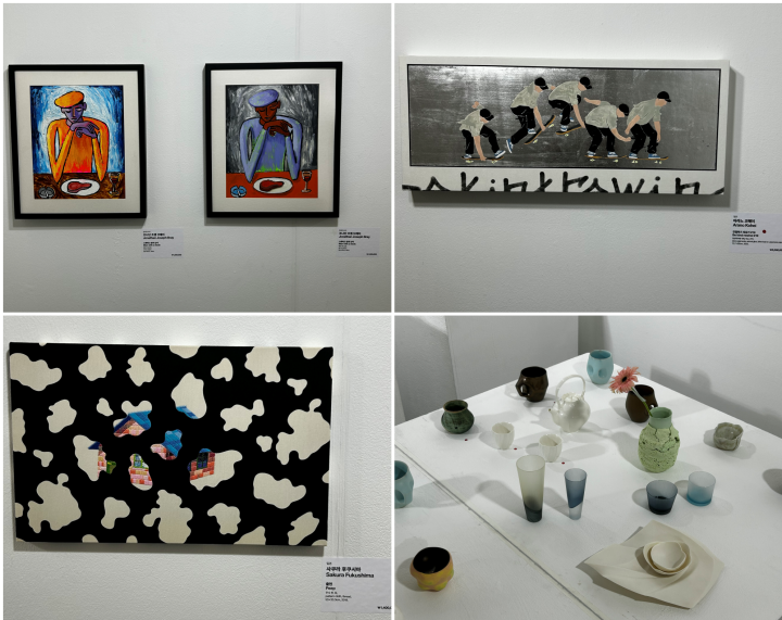 다양한 작가들의 특색을 담은 예술 작품들의 모습.