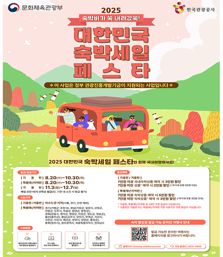 2025 대한민국 숙박세일페스타 포스터.(출처=문화체육관광부)