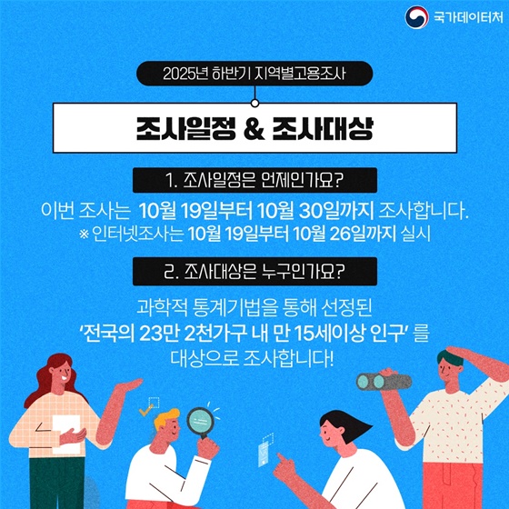 2025년 하반기 지역별 고용조사 실시!