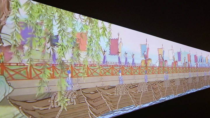 환어행렬도의 한 장면이 아름다운 배경과 함께 살아 움직인다.