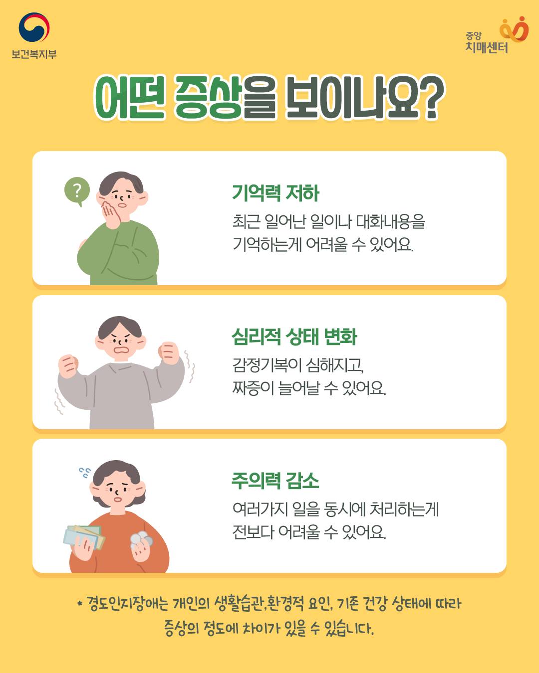 혹시 치매일까 걱정되셨나요?