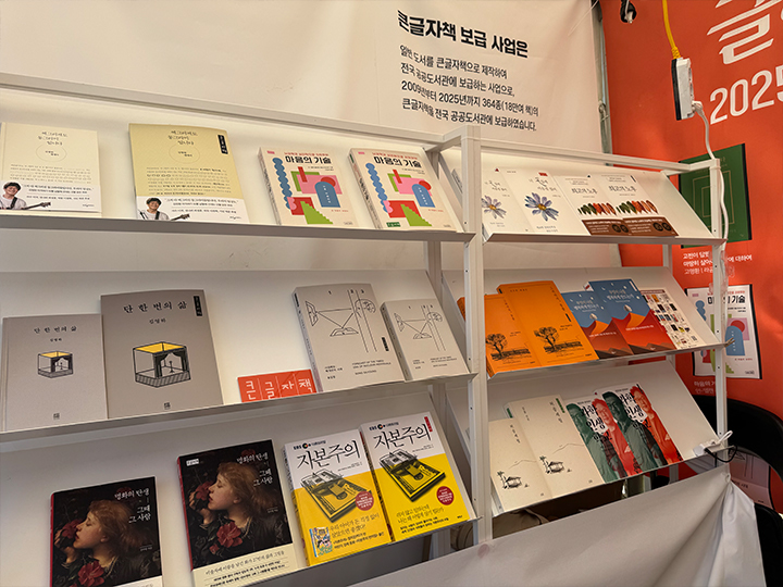 큰글자책들의 모습.