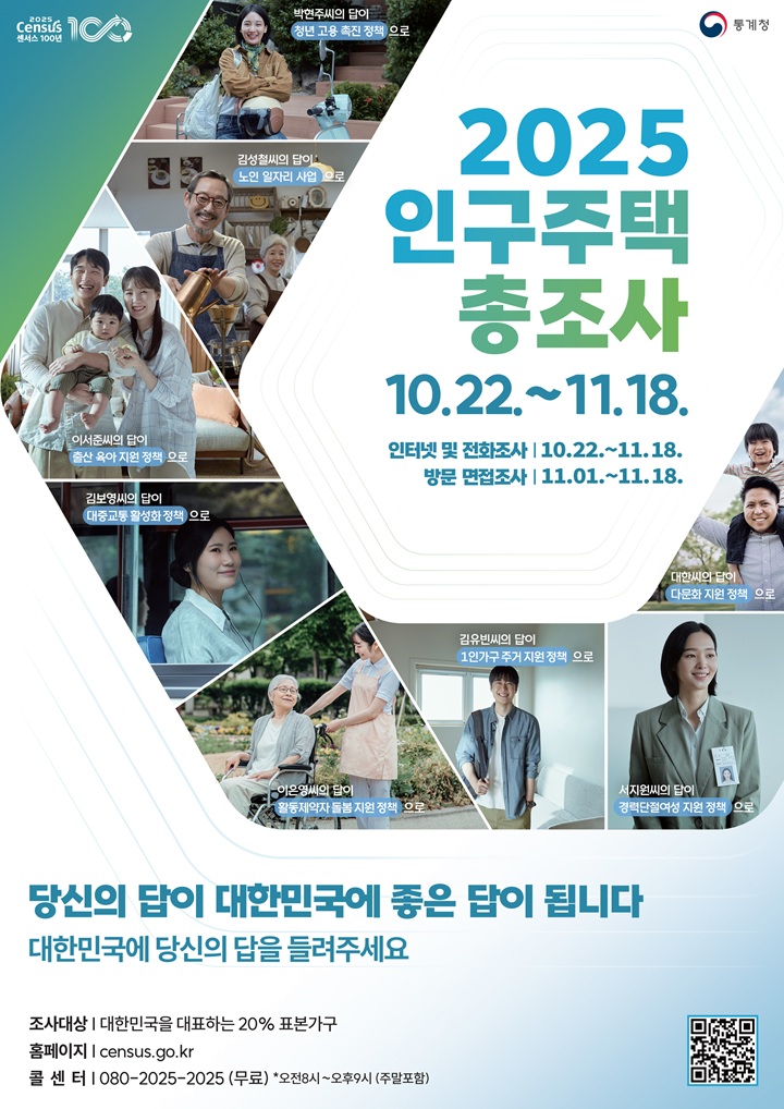 2025 인구주택총조사 홍보 포스터. (출처=국가데이터처)