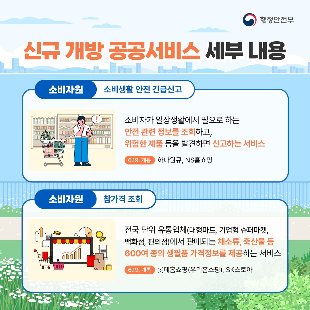 공공서비스 6종, 민간 앱으로 이용하세요~!