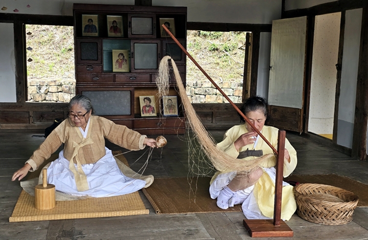안동포짜기 시연.