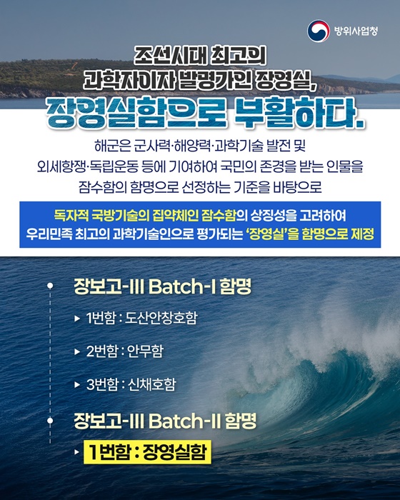 장보고-Ⅲ Batch-Ⅱ 선도함 장영실함 진수