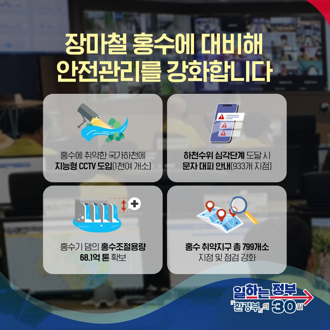 장마철 홍수 최대한 예측하고 철저히 대비합니다!