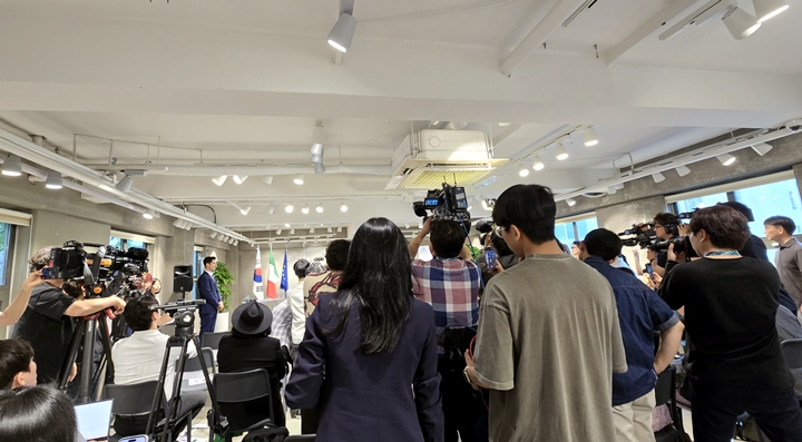 많은 취재진으로 동계올림픽의 열기를 실감했다.