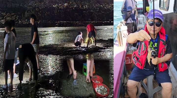 야간 해루질과 새벽 배낚시.