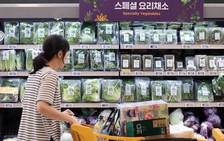 서울 시내 한 대형마트 채소 코너에서 장을 보는 시민. 2025.6.26. (ⓒ뉴스1, 무단 전재-재배포 금지)