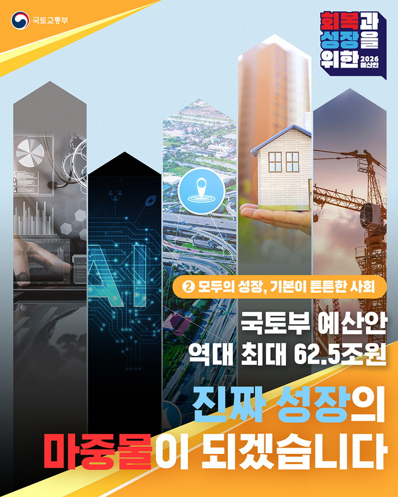 2025년 국토교통부 예산안 역대 최대 62.5조원! 하단내용 참조