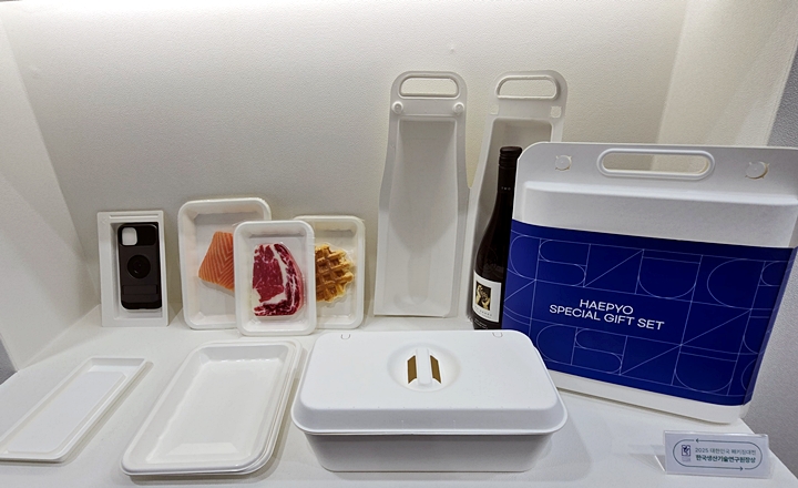 생분해되는 다양한 포장재들.