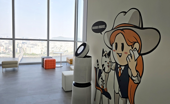 공기청정기가 곳곳마다 설치돼 있어 쾌적하다.