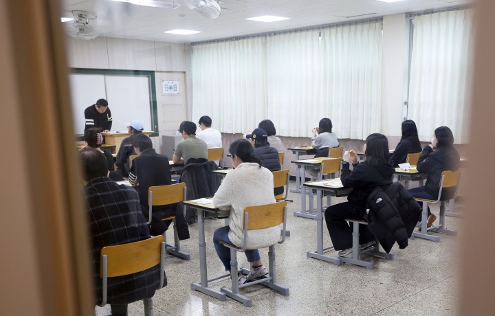 국가공무원 9급 공개경쟁채용 필기시험 모습.(ⓒ뉴스1, 인사혁신처 제공, 무단 전재-재배포 금지)