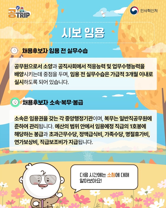 공무원 공직사회로 입문하는 새로운 여정 시보 임용